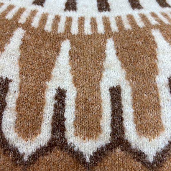 Vero Moda Simone high neck Nordic sweater Brown NWT - Picture 4 of 12